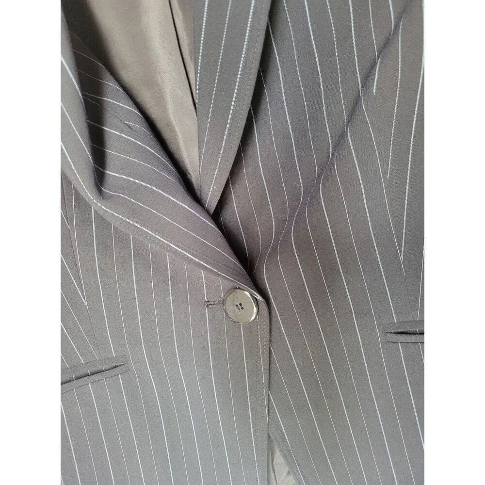 Jones New York Blazer 10 Single Breasted One Button Stripe